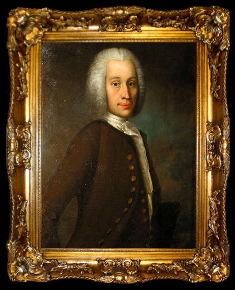 framed  Olof Arenius Oil painting of Anders Celsius. Painting by Olof Arenius, ta009-2